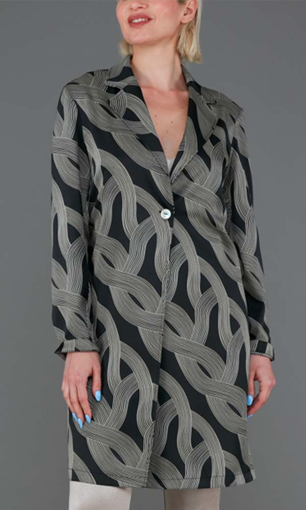Giacca Procida Fantasia Nera Panna