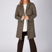 Giacca Procida stampa tweed marrone-beige