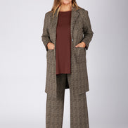 Giacca Procida stampa tweed marrone-beige