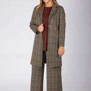Giacca Procida stampa tweed marrone-beige