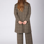 Giacca Procida stampa tweed marrone-beige