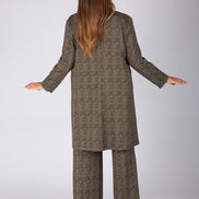 Giacca Procida stampa tweed marrone-beige