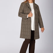 Giacca Procida stampa tweed marrone-beige