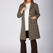 Giacca Procida stampa tweed marrone-beige