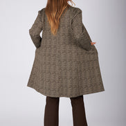 Giacca Procida stampa tweed marrone-beige
