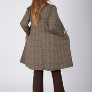 Giacca Procida stampa tweed marrone-beige