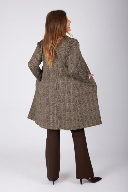 Giacca Procida stampa tweed marrone-beige