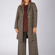 Giacca Procida stampa tweed marrone-beige