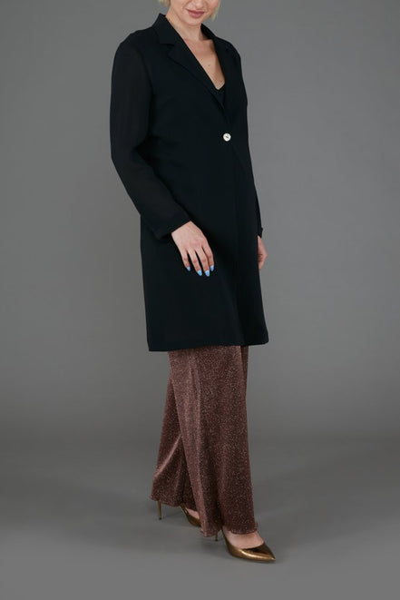 Procida Jacket in Black Technical Chiffon