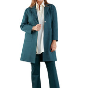 Procida Jacket in Green Pinstripe