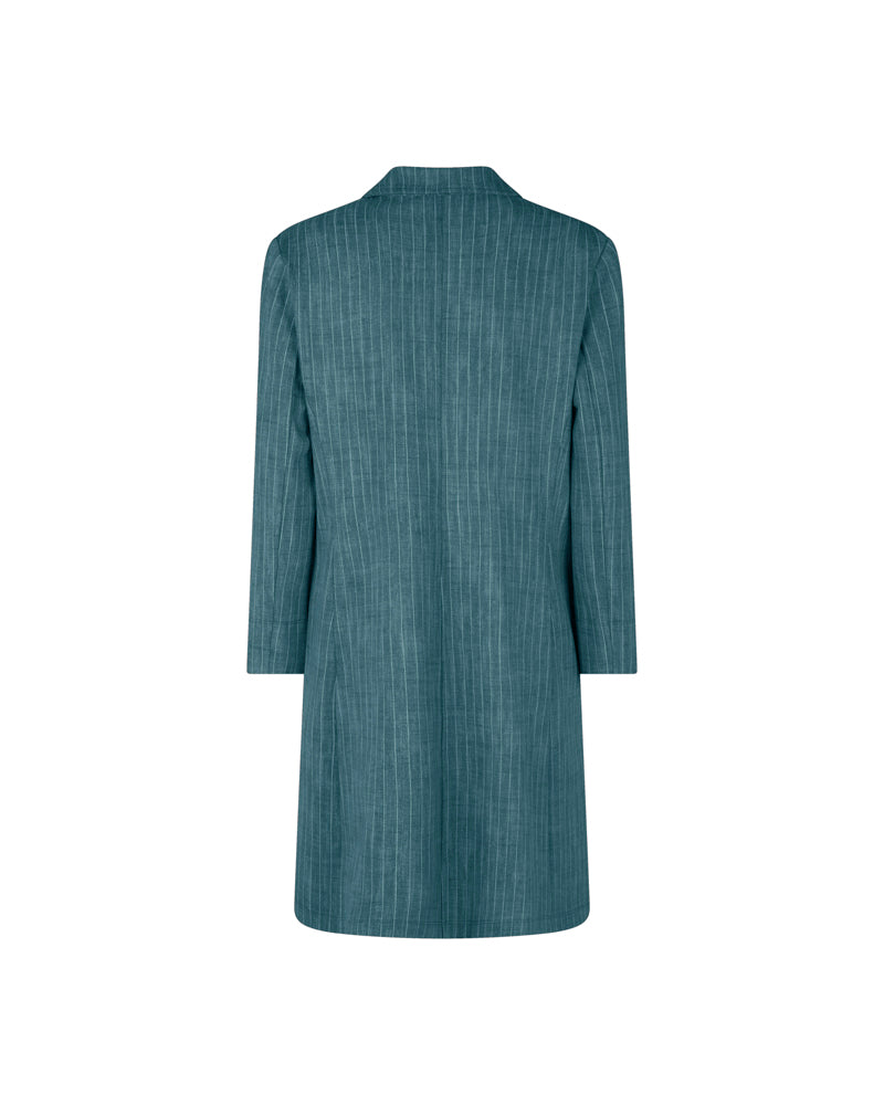 Procida Jacket in Green Pinstripe