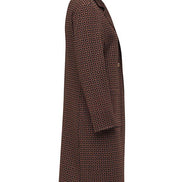 Giacca lunga donna Procida stampa optical mocha nero