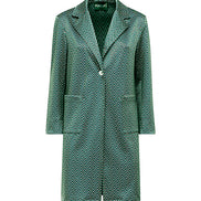Procida Jacket in Green Herringbone