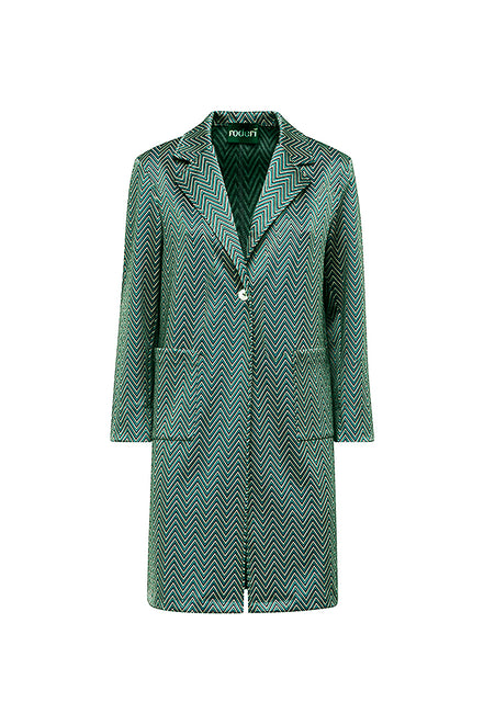 Procida Jacket in Green Herringbone