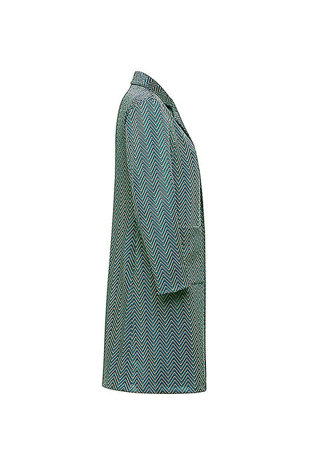 Procida Jacket in Green Herringbone