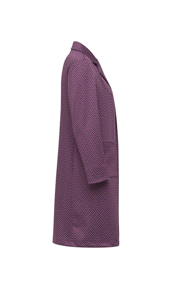 Procida Jacket in Purple Herringbone