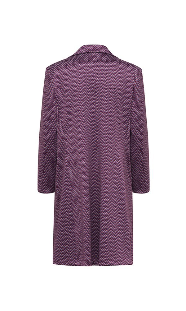 Procida Jacket in Purple Herringbone