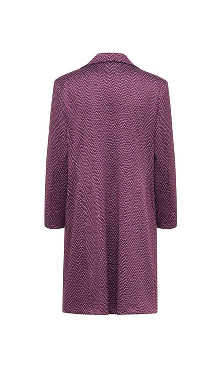Procida Jacket in Purple Herringbone