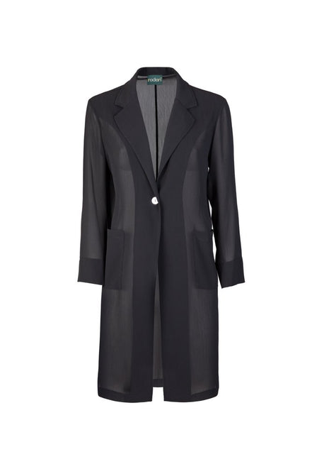 Procida Jacket in Black Technical Chiffon