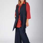 Gilet Barcelona crepe cady blu