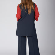 Gilet Barcelona crepe cady blu