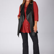 Gilet Barcelona ecopelle nera