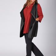 Gilet Barcelona ecopelle nera