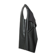 Gilet  Barcelona ecopelle nera