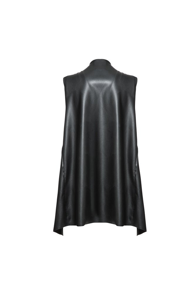 Gilet  Barcelona ecopelle nera