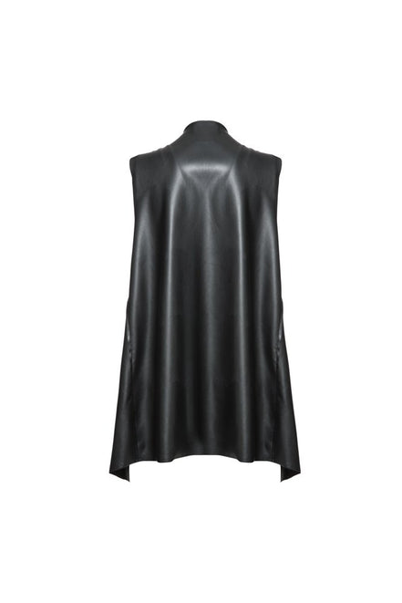 Gilet  Barcelona ecopelle nera