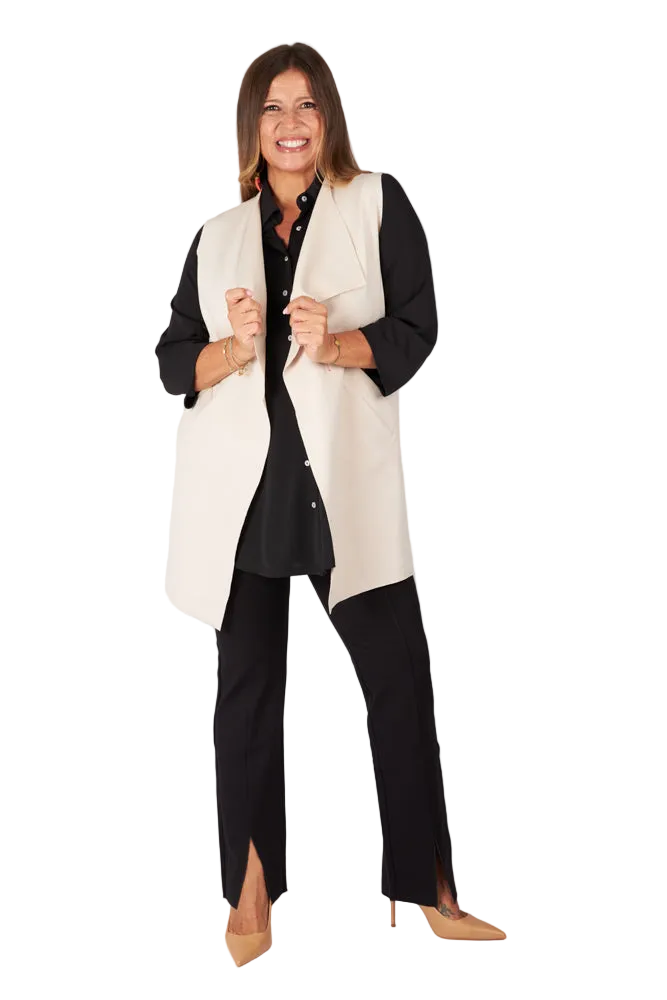Barcelona Gilet in Blue Cady