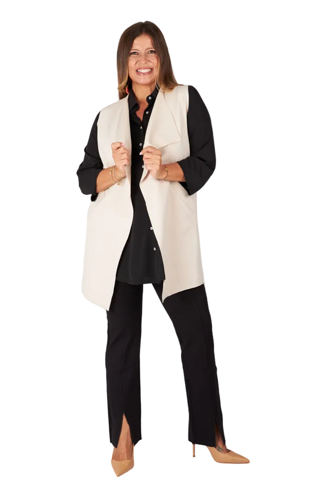 Barcelona Gilet in Blue Cady