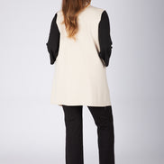 Gilet Barcelona punto milano avorio delavè