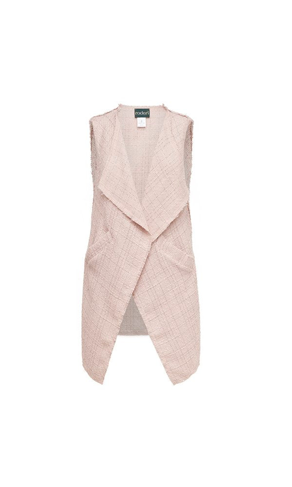 Gilet Barcelona bouclè avorio