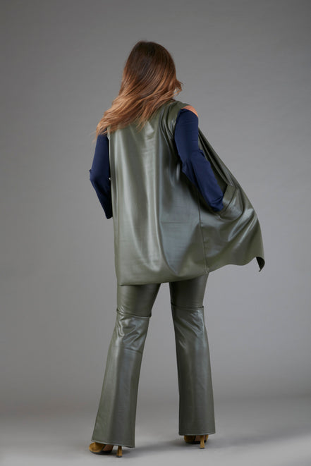 Gilet Barcelona ecopelle fango