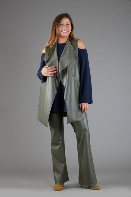 Gilet Barcelona ecopelle fango