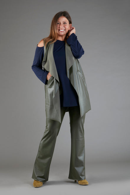 Gilet Barcelona ecopelle fango