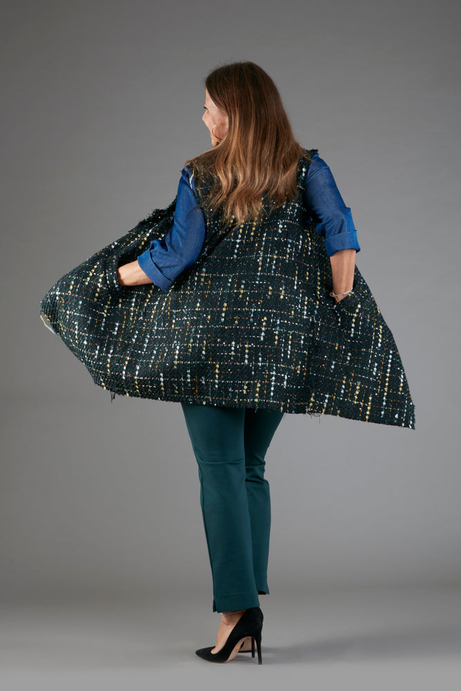 Gilet Barcelona bouclè verde