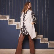 Gilet Barcelona bouclè avorio