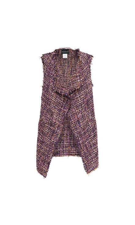 Gilet Barcelona bouclè viola