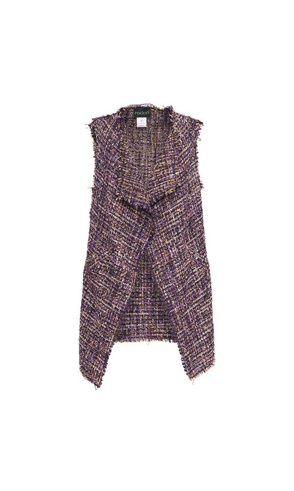 Gilet Barcelona bouclè viola