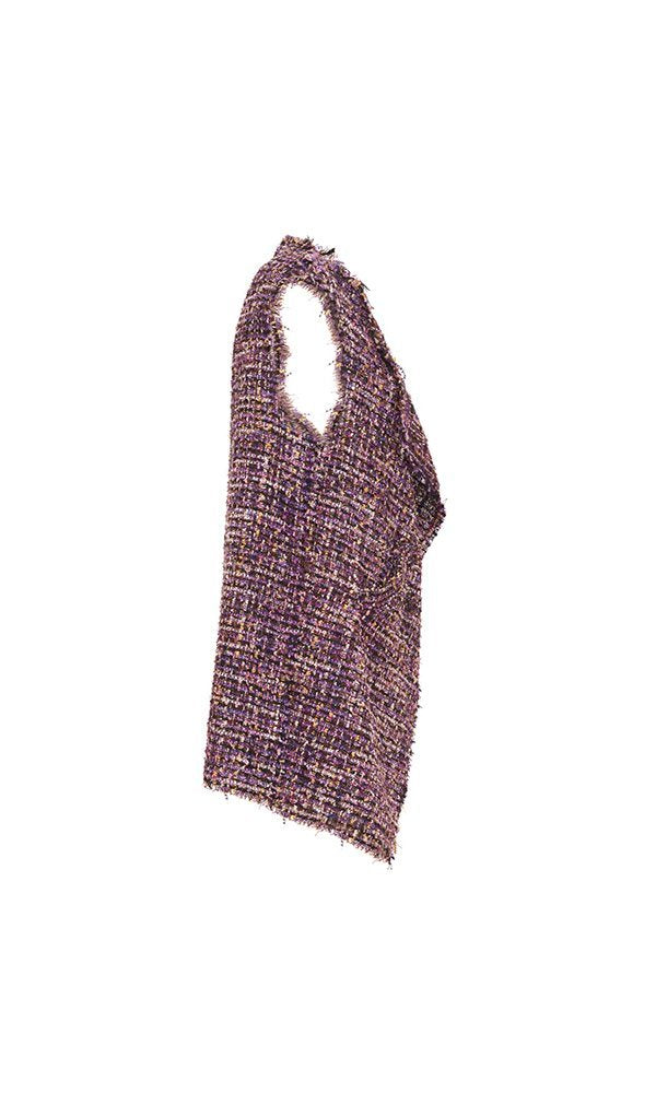 Gilet Barcelona bouclè viola