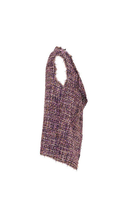 Gilet Barcelona bouclè viola