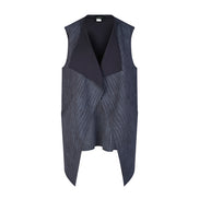 Gilet Barcelona gessato blu delavè