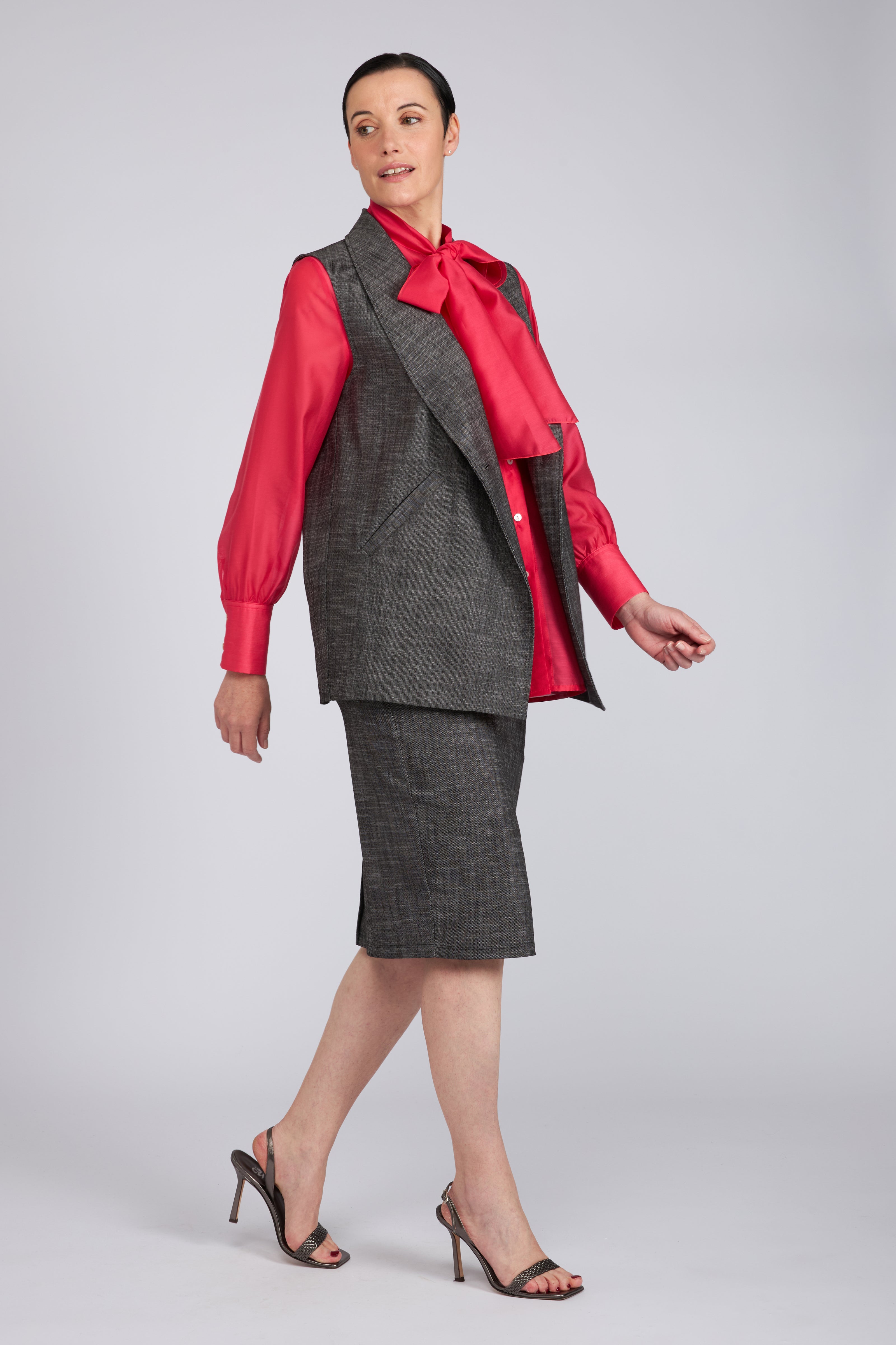 Look fiocco Fuxia e Antracite