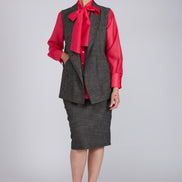 Look fiocco Fuxia e Antracite