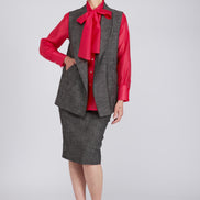 Look fiocco Fuxia e Antracite