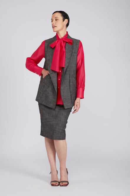 Look fiocco Fuxia e Antracite