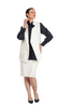 Look fiocco Bianco e blu