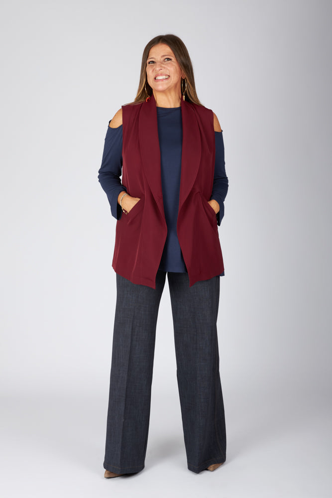Gilet Kyoto cady vino